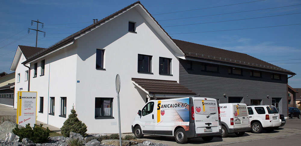 Bild des Geschäftssitzes der Sanicalor AG in Attikon bei Winterthur